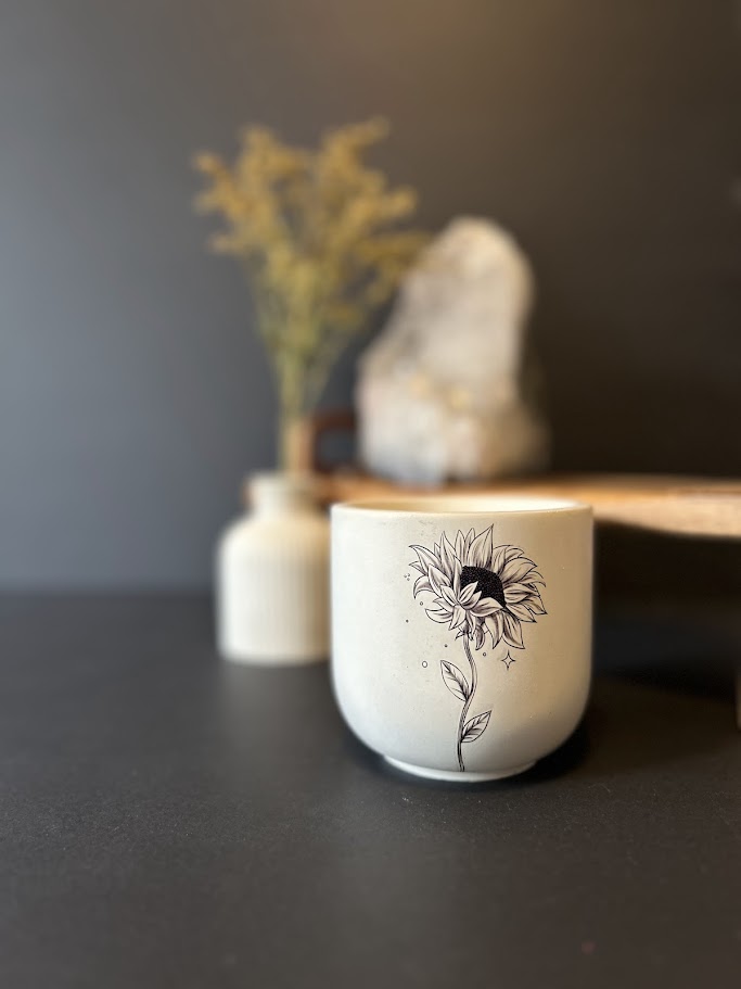 Sunflower - Custom Concrete Candle
